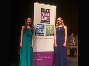Gabriela Escalante and Erin Guetzloe win 1st and 2nd place in the Texas Public Radio Sounds Like KPAC competition