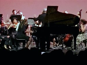Azziya Richardson performs a concerto with the North East School of the Arts