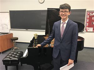 Louis Geer wins 2nd place in the grade 8 division of Hodges Contemporary Piano Competition 2019